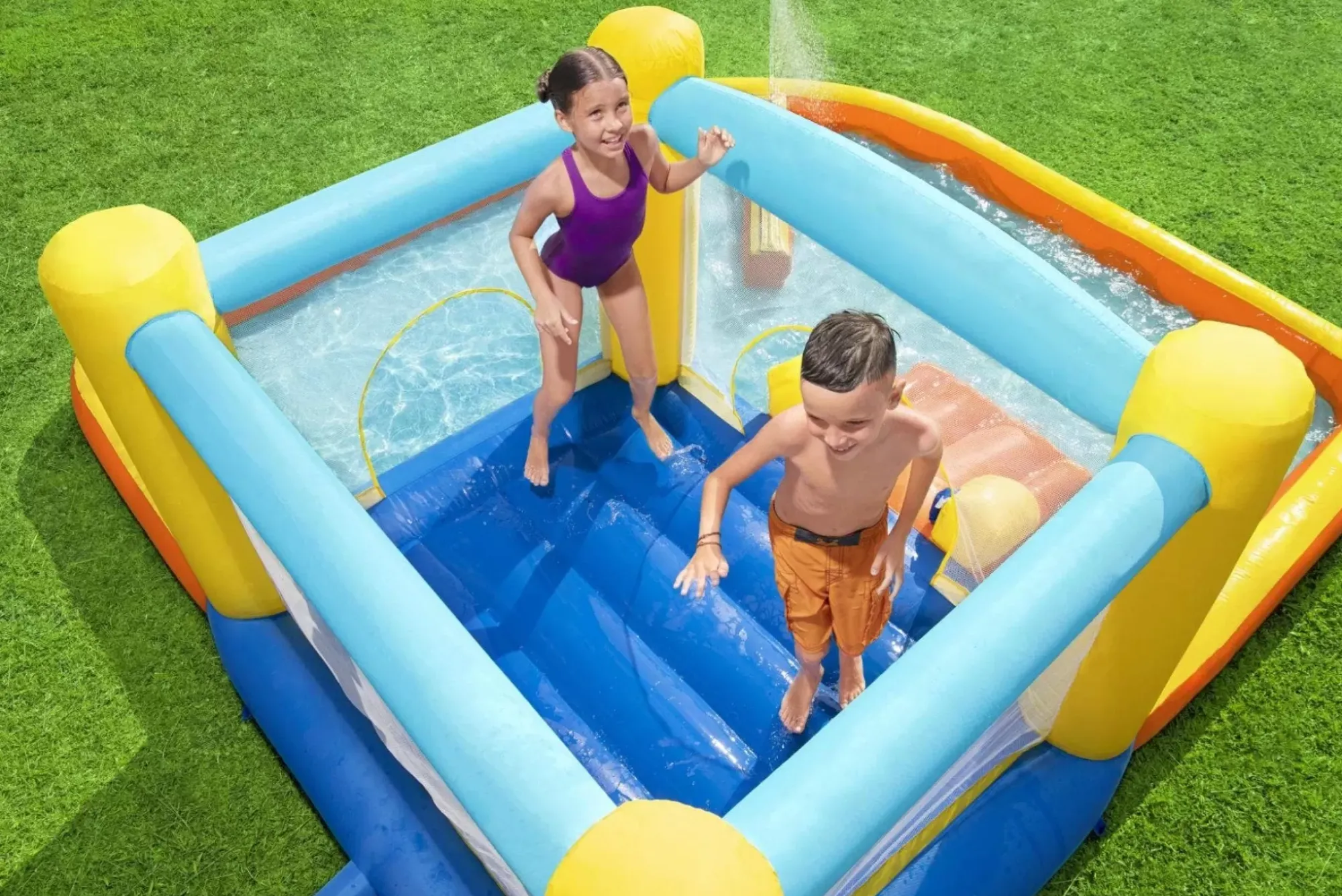 Bestway Mega Water Parks<H2Ogo! Beach Bounce Kids Inflatable Water Park 5'